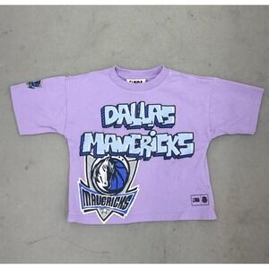 Dallas Mavericks NBA Kids T-Shirt Size 4 Purple Graffiti Fan Gear